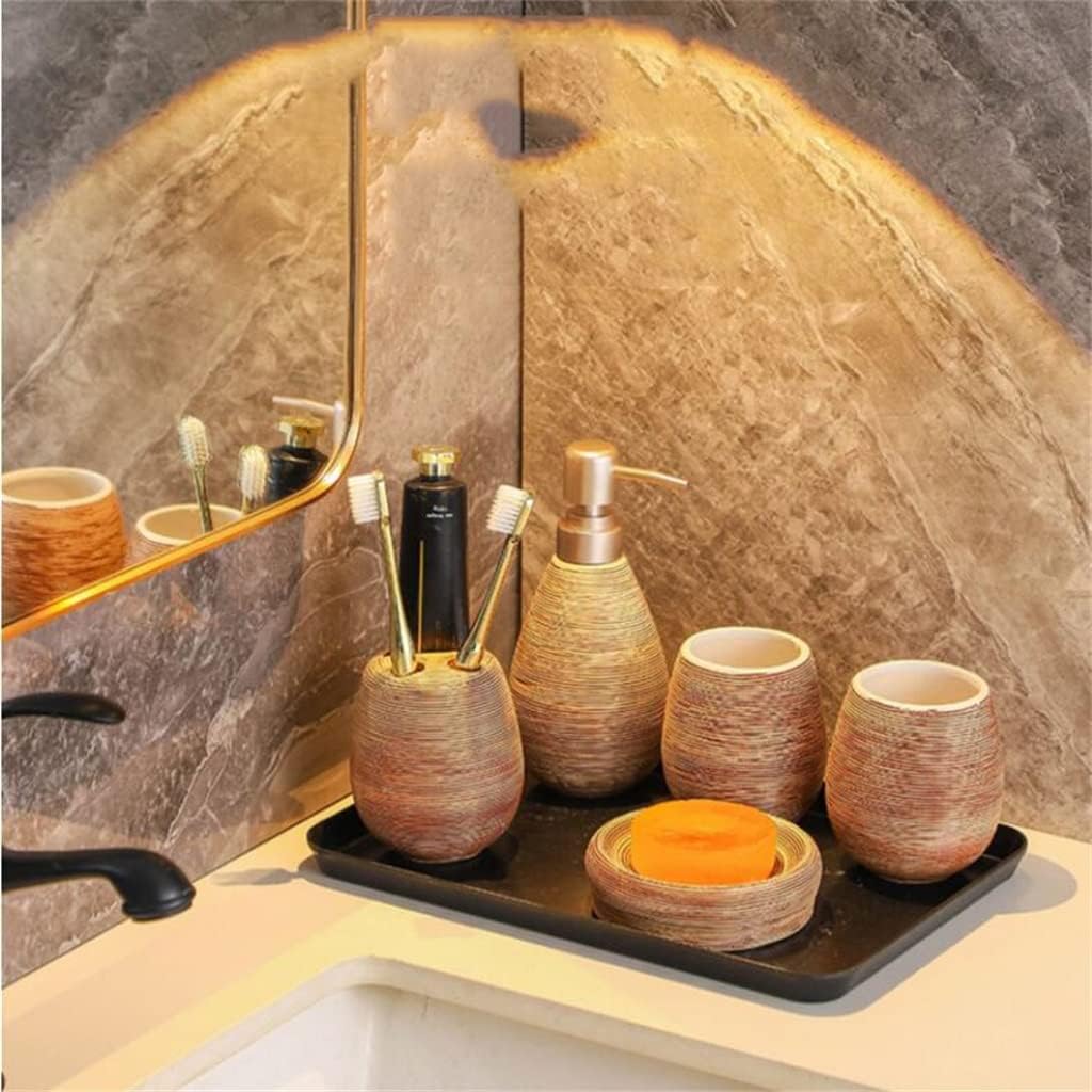 Retro Ceramic Wash Bathroom Toilet Supplies Set Five-piece Handmade Wedding