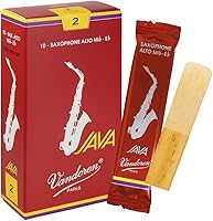 Vista 7 de Vandoren SR263R JAVA lengüetas rojas para saxofón alto, resistencia 3; caja de 10