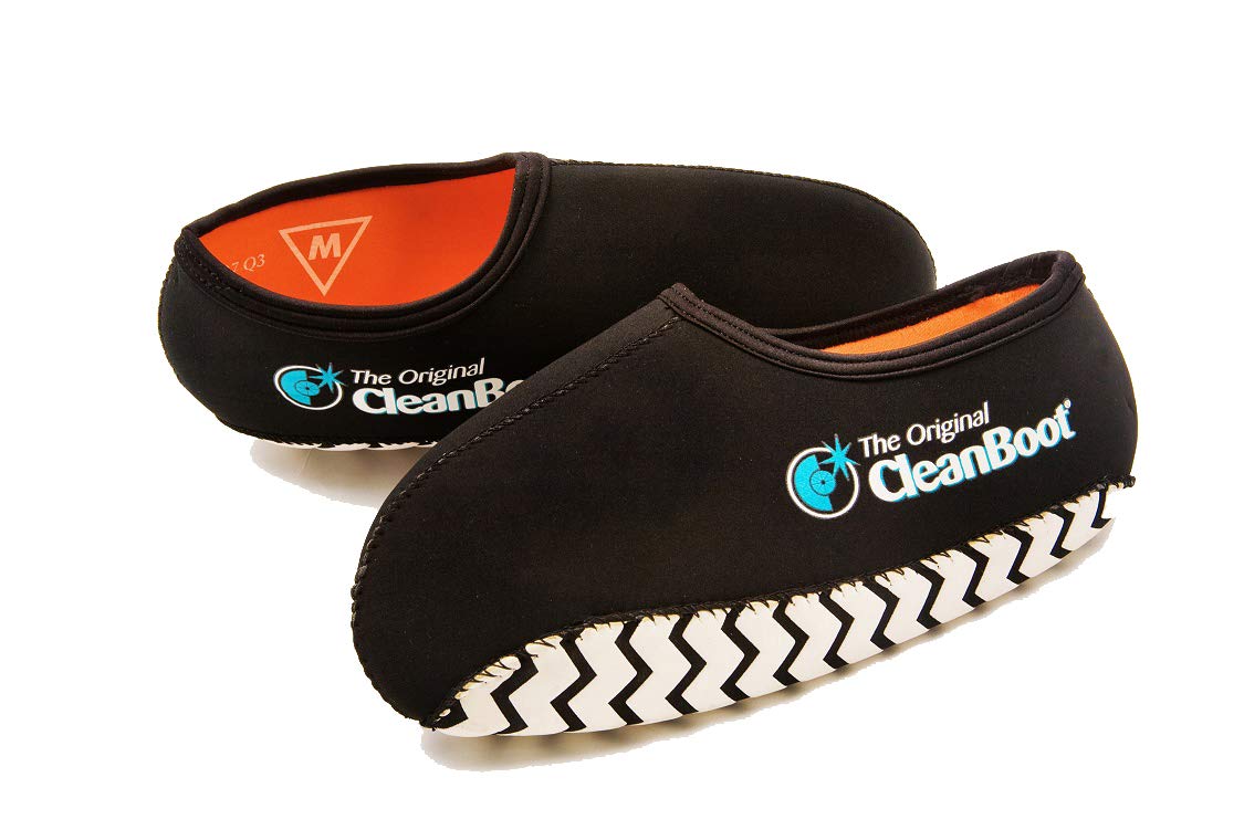 Cleanboot - The original Overshoeand shoe cover - easy/simple slip on/off no laces or ties with a snug fit - Washable/durable patented grip sole (medium (UK 7 to 8))