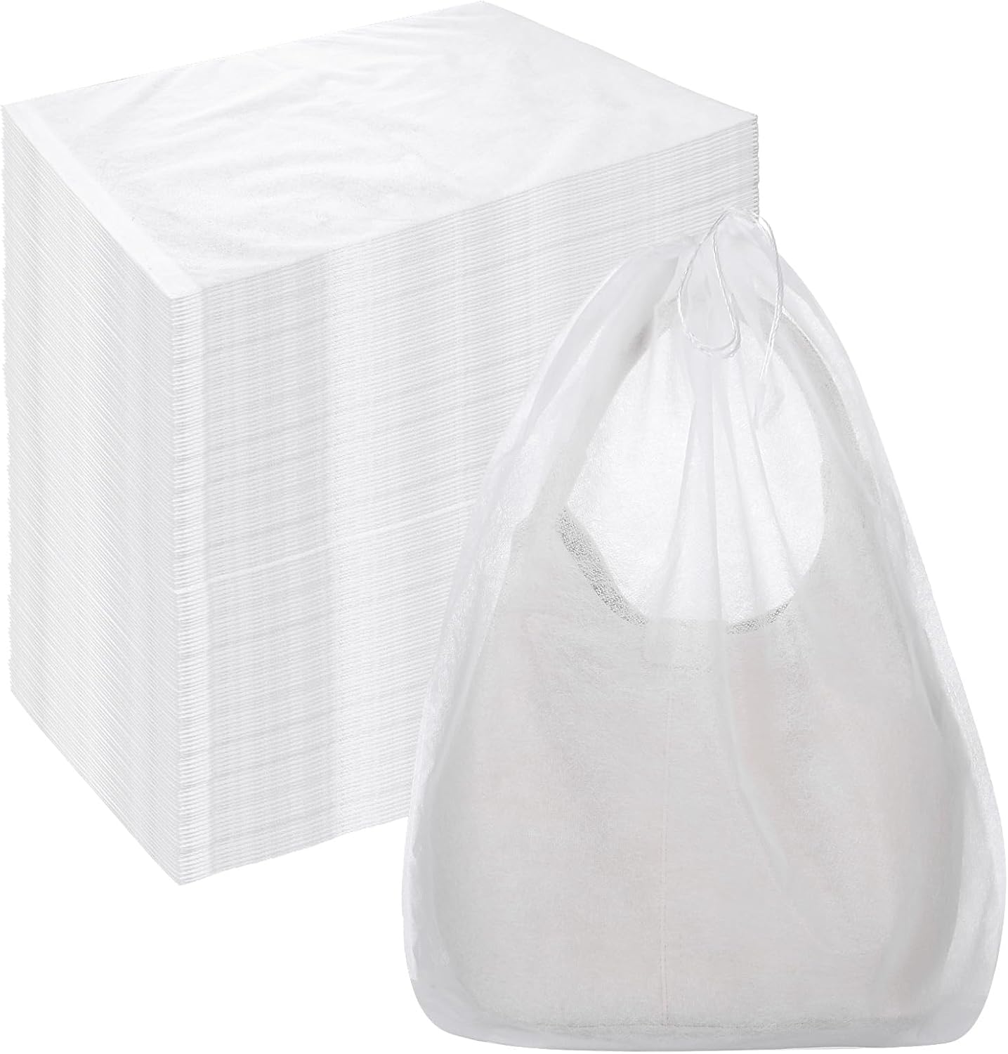 100 PCS Dust Bags for Purses Drawstring Bags Disposable Non-Woven Storage Covers Breathable Handbag Dust Cover Closet Organizer for Shoes Boots Clothes Packing Travel Home - Image 8