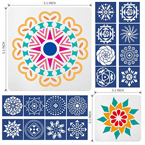 45PCS Mandala Dotting Tools Set for Painting Rocks, HOCOSY Rocks Painting Tools Kit for Adults & Kids Includes Storage Bag, Dotting Tools, Brushes, Paint Tray for Rocks Dotting, Nail Art - Thumbnail 2