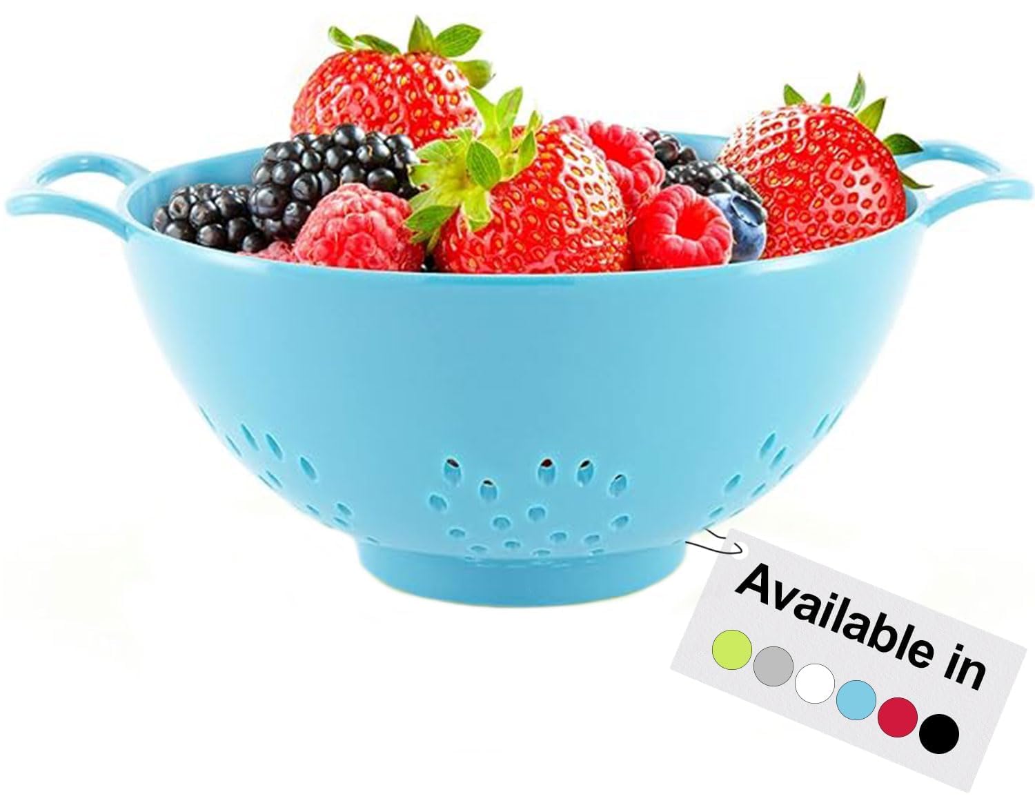 Photo 1 of Meadow Lane 6-Inch Small Colander, 3-Cup Food Strainer, Light Blue