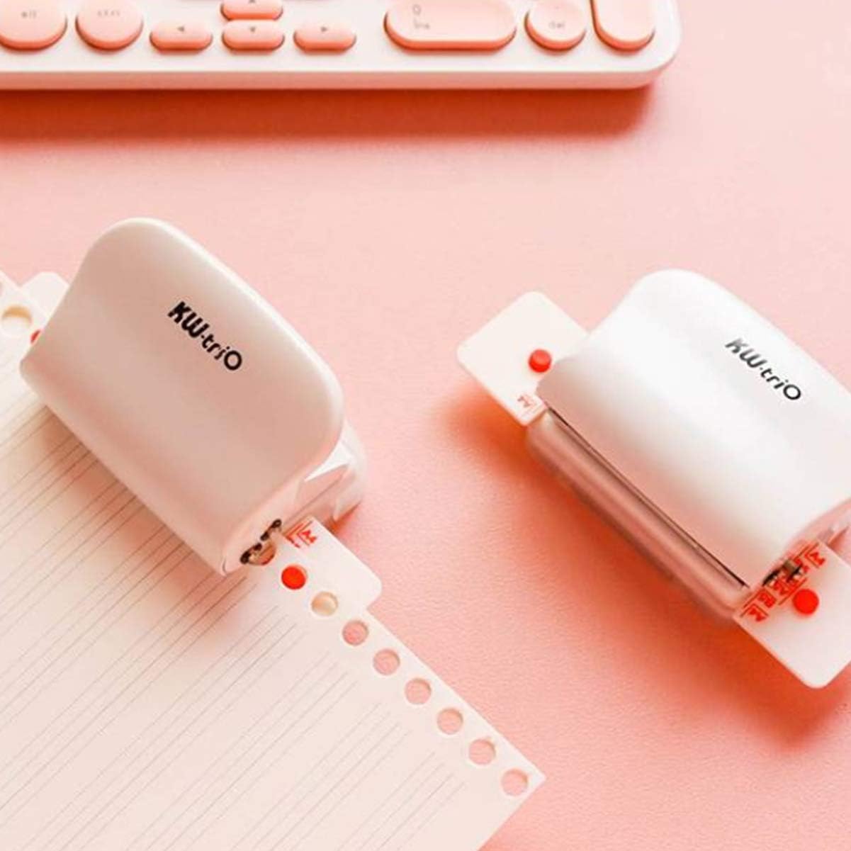 Nuolux 6穴あけパンチ メタルペーパーパンチャー かわいい 横ゲージ付 ペーパーパンチャー A5 B5 多穴パンチ30穴 26穴 穴 新着