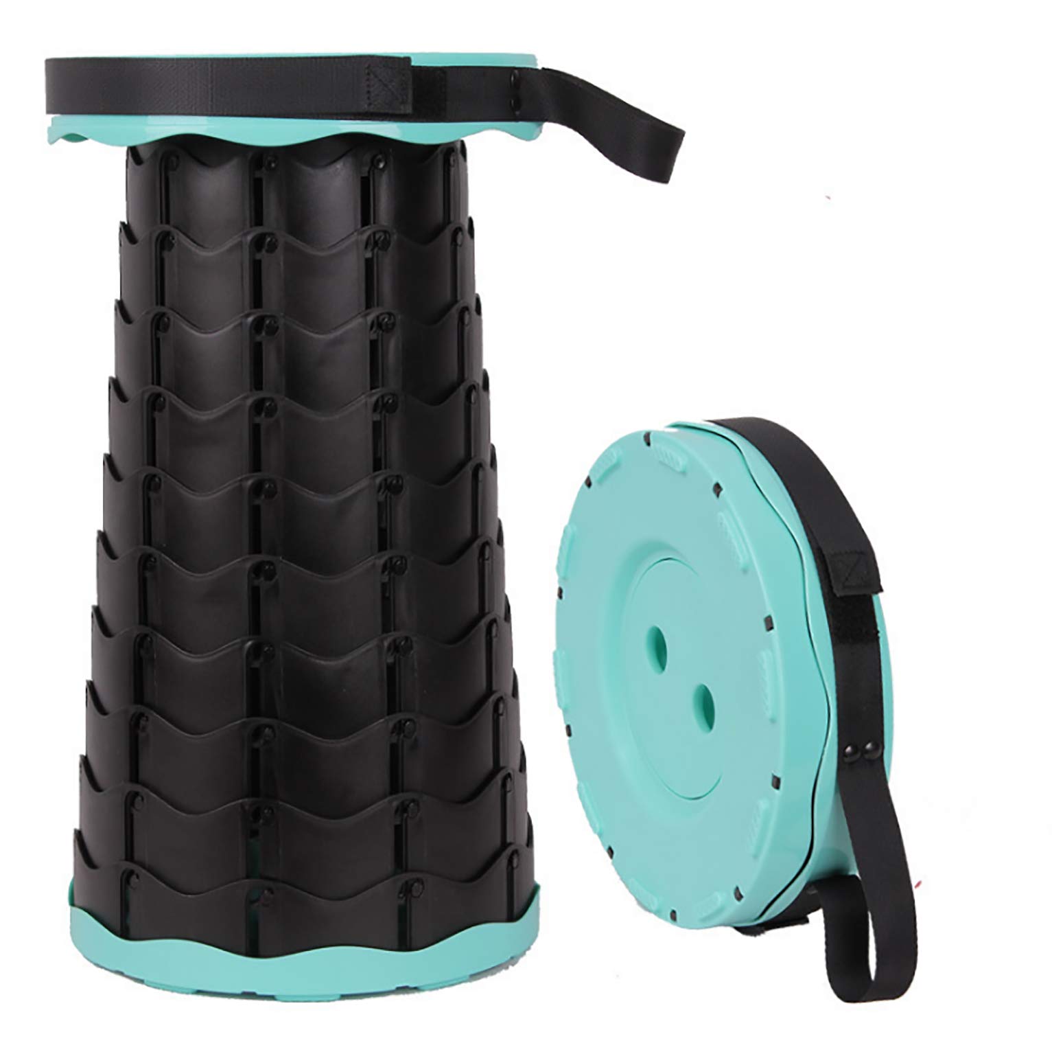 UKEENOR Adjustable Folding Stool for Adults Portable Collapsible Design,Collapsible Fishing Hiking BBQ Camping Gargening Picnics Foldable and Potable Stool,Holds up 300 Lbs Green, One Size