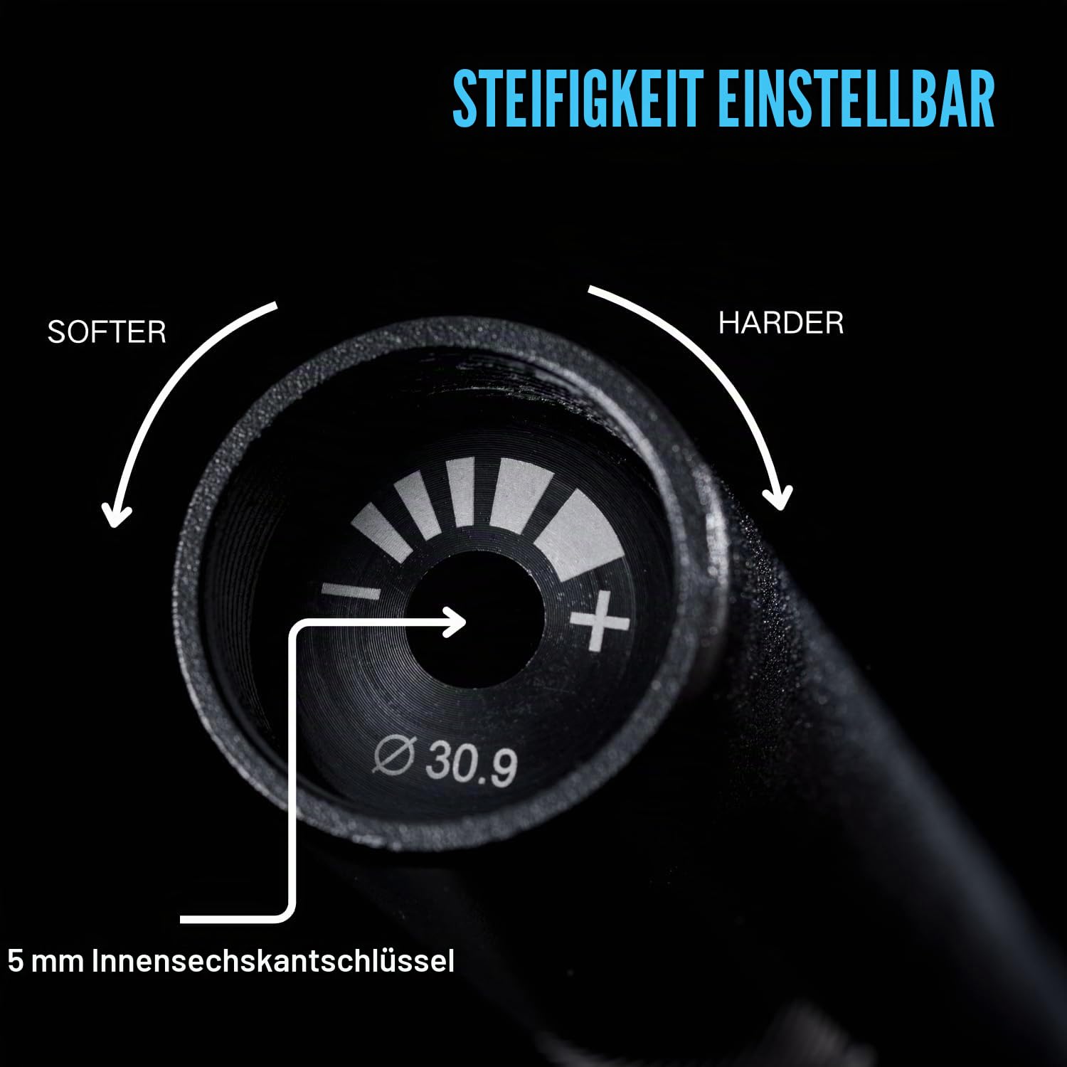 SAFORTBikes 365 mm/580 mm Federsattelstütze für E-Bike/Fatbike, bis zu 200 kg Schwerer Fahrer