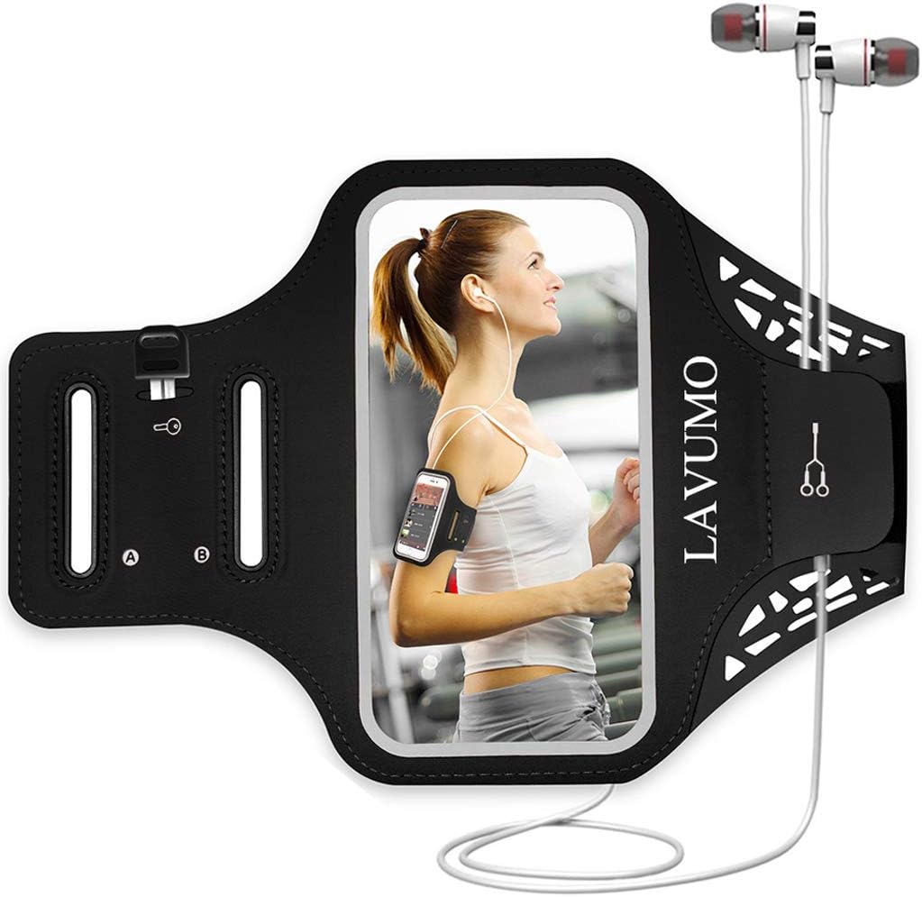 Running Armband for iphone 8 7 6 6s 5 5S SE 2020 Sports Running Armband Jogging Running Cycling Arm Strap Sweatproof with Key Pocket Card Refrective Strip