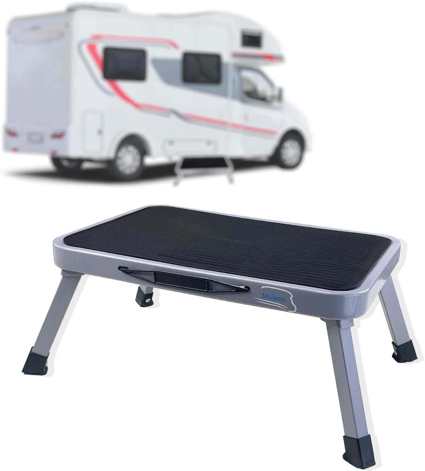 Mifami RV Step Stool Foldable 1Step Stool Ladder Sturdy