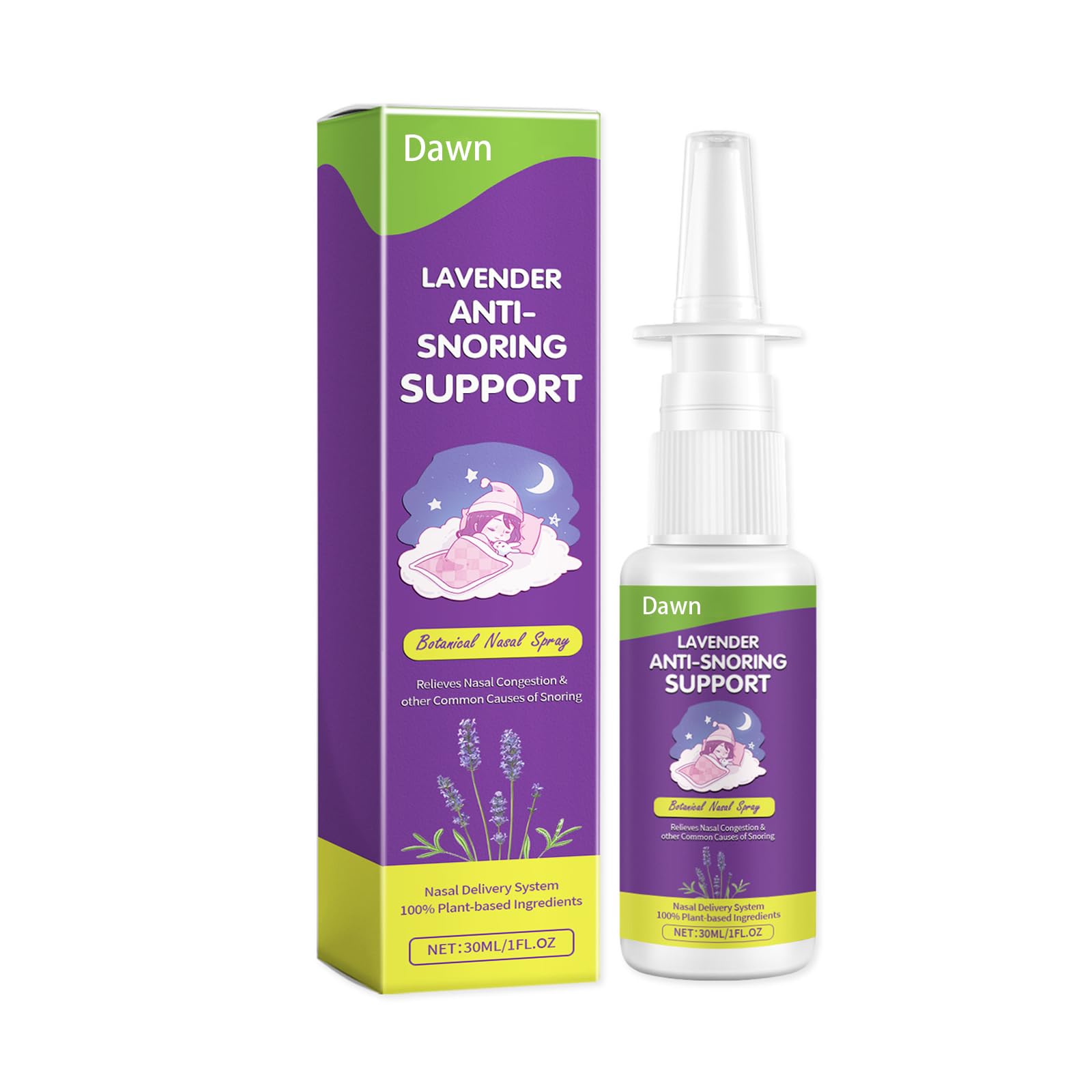 Anti Snoring Spray, Fast and Effective Anti-Snoring Device, Natural Plant Anti-Snoring Spray 30ml, Unisex, Effectively Helps You Sleep and Reduce Snoring, Can Be Used for 60 Days
