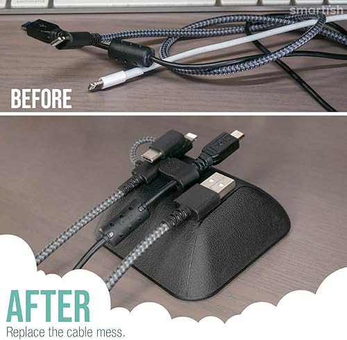 Miniatura 4 de Smartish® Soporte Magnético para Cables - Organizador Cable Wrangler Relleno de Media con Clips Magnéticos para Gestión del Cargador en Escritorio,
