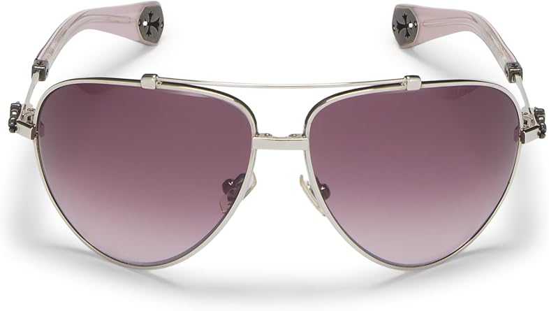Pre-loved Pink Metal Stoned Aviator Sunglasses, Pink