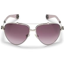 Pre-loved Pink Metal Stoned Aviator Sunglasses, Pink