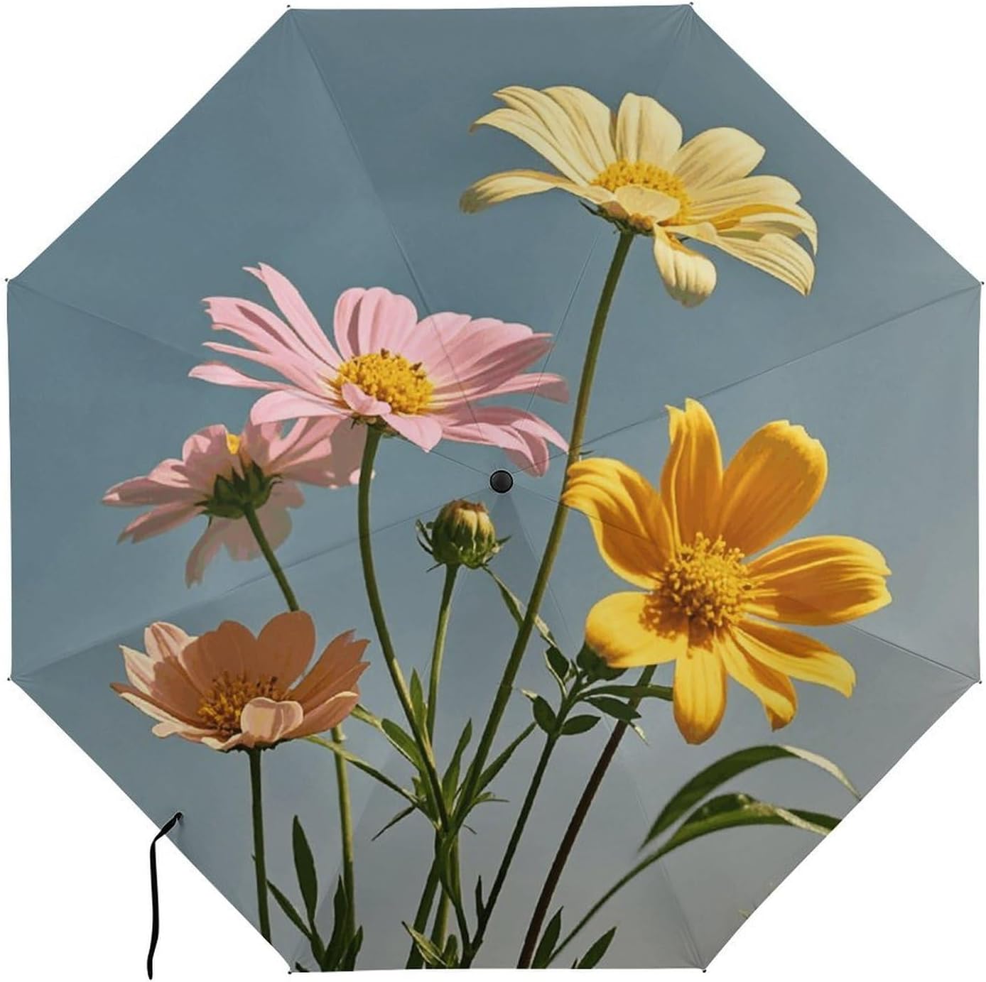 Beautiful Flowers Golf Umbrellas-2 Fold Automatic,Windproof Umbrella with Portable,Strong,Folding Umbrella for Women Men