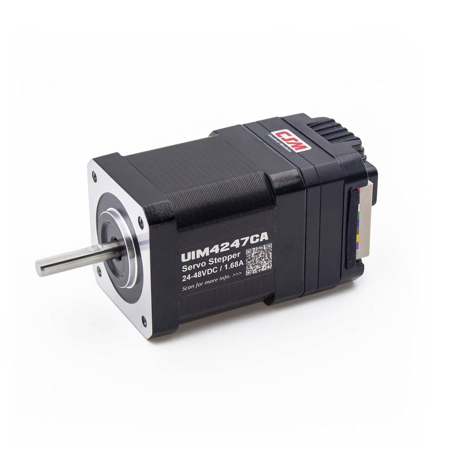 NEMA 17 Integrated Servo Stepper Motor with Built-in Multi-Turn Absolute Encoder,Closed-Loop Servo Motion Controller and Driver,CAN Bus,High Speed 3000RPM,Max0.43Nm,1.7A,24-48VDC(UIM4247CA)