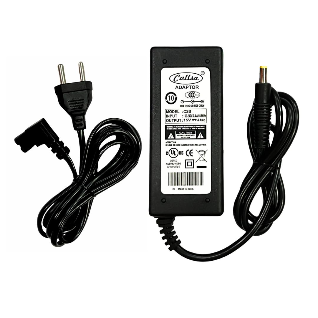 Callsa 15v 4amp Power Adapter with Cable, Power Supply, SMPS, Its Support Ring Light Electronics Items, Gadgets Power Up to 15V 4a Power Adapter (Input 220V-50Hz Output 15Volt 4Amp) Black. (B0DCTYHLGN) Amazon Price History, Amazon Price Tracker