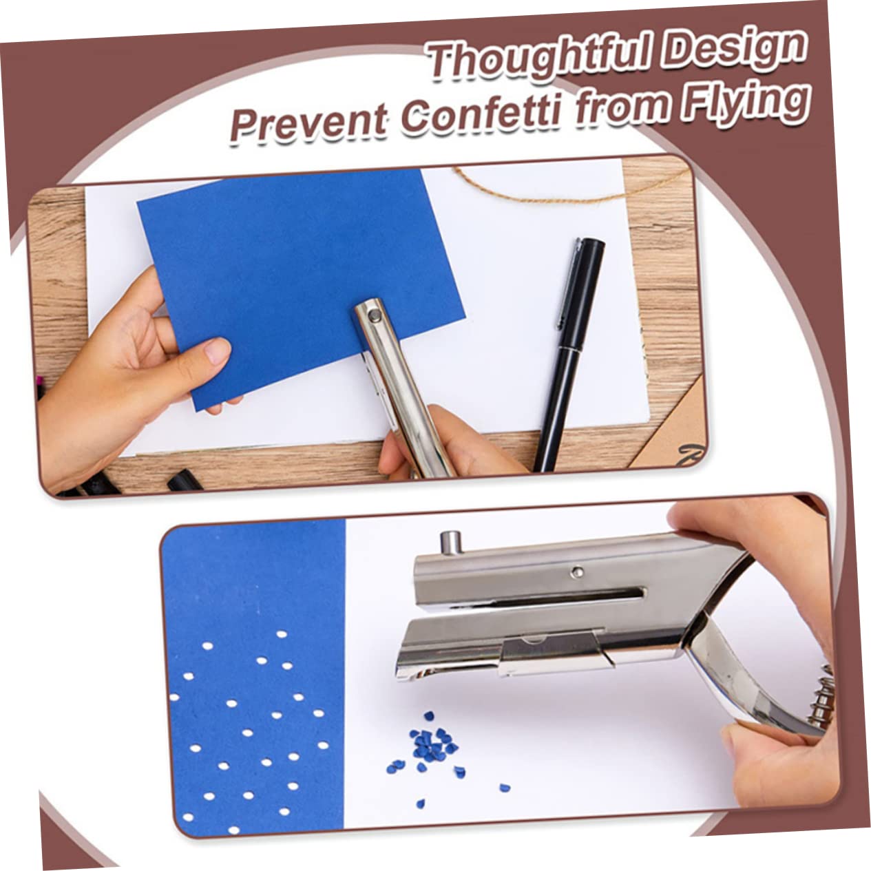 TEHAUX Perforatrice Per Carta Punzone Indurito Diametro Per Cerchi in Plastica Compatibile Carte Fino Di Spessore Fessura Di Raccolta Scarti