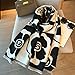 FairyCity Women's Soft pashmina Shawl Oversized Winter Warm blanket Scarf Long Cashmere Shawls Wraps Black and white flowers