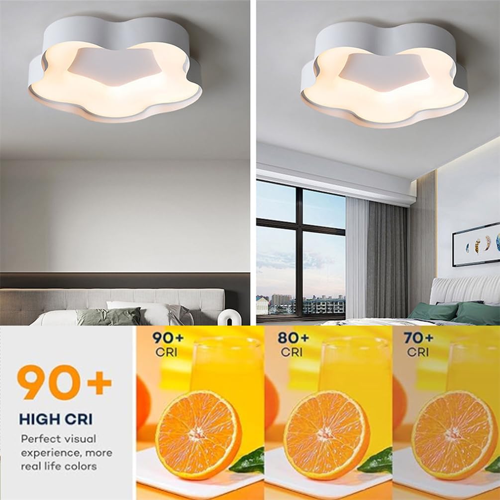 Nowoczesna i dyskretna lampa sufitowa do płaskiej sypialni Lampa sufitowa LED Ultra-cienka 3 zmieniające się kolory dekoracje sufitowe lampy sufitowe łatwe w instalacji, 46 cm, 32 W