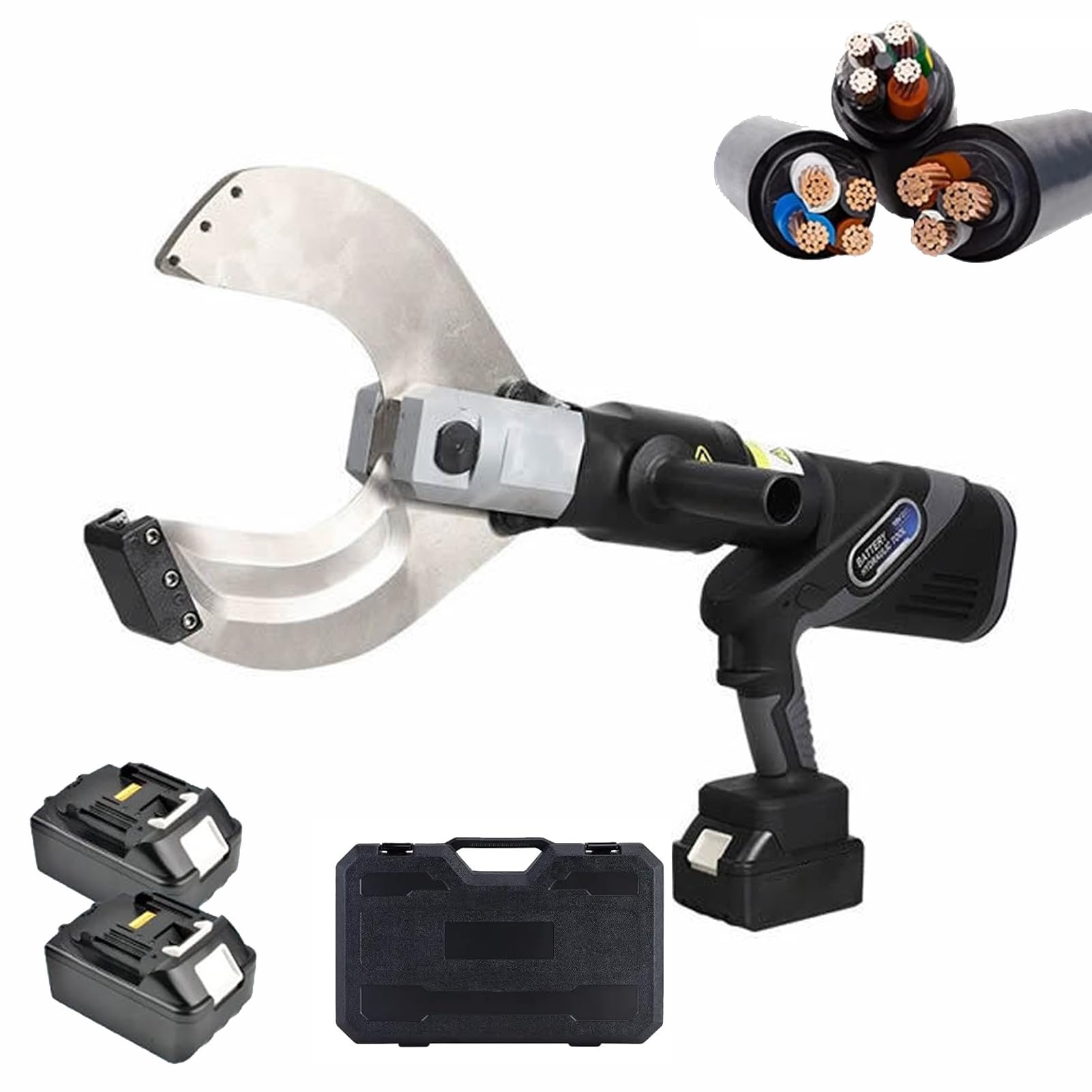 Cortacables Profesional 60kn/120kn/250kn Herramienta HidráUlica De Alta ResistenciaCon Display Led Y 2 BateríAs