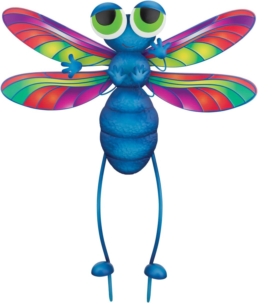 Regal Art & Gift Metal Dragonfly Outdoor Garden Stake - Decorative Handcrafted Décor for Garden, Lawn, Patio, Backyard