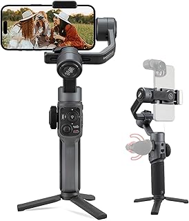 ZHIYUN Smooth 5 - estabilizador gimbal para iPhone 14/13/12/11 Pro Max X e telefone Android, gimbal de 3 eixos com SmartFollow, para gravação de vídeo profissional YouTube TikTok Vlog