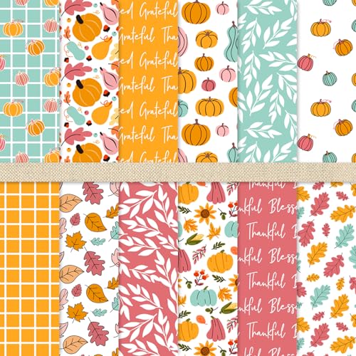 Papier à motif d'automne poétique pour capturer la magie de Thanksgiving en scrapbooking