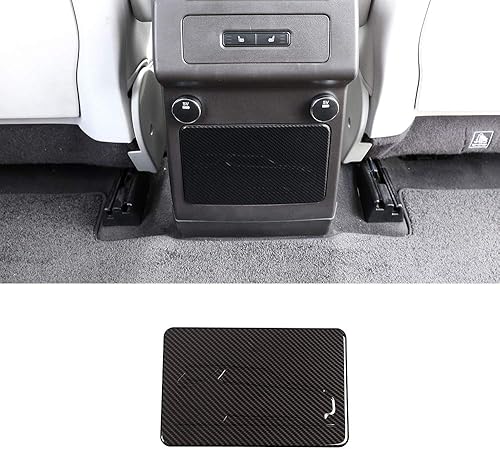 YIWANG - Cubierta de fibra de carbono para panel de almacenamiento trasero de reposabrazos central para Land Rover Discovery 5 LR5 L462 2017-2019