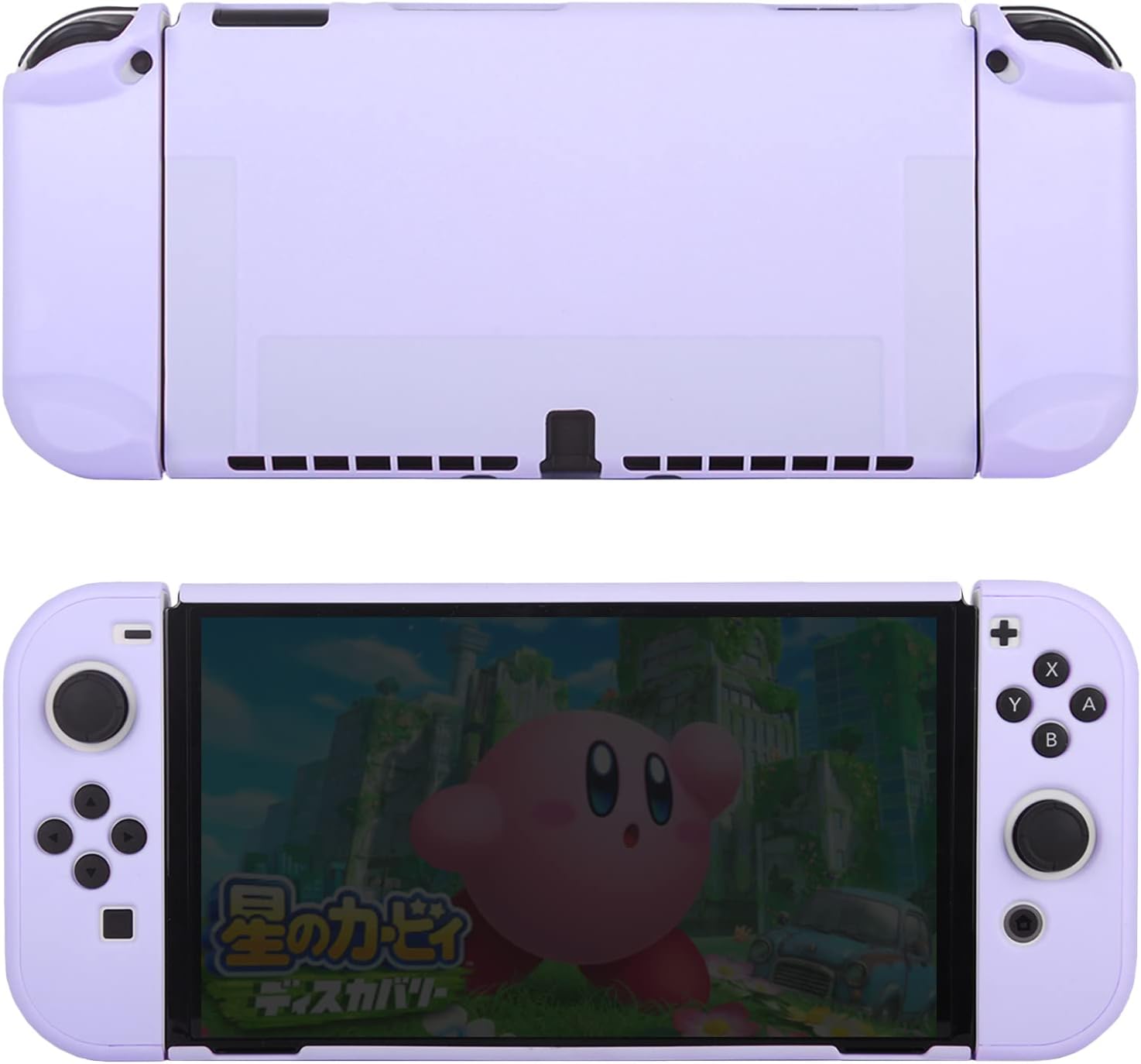 TIKOdirect Dockable Case Compatible with Nintendo Switch OLED 2021, Protective Hard Cover Full Protection for Nintendo Switch OLED and Joy-Con Controller, Purple
