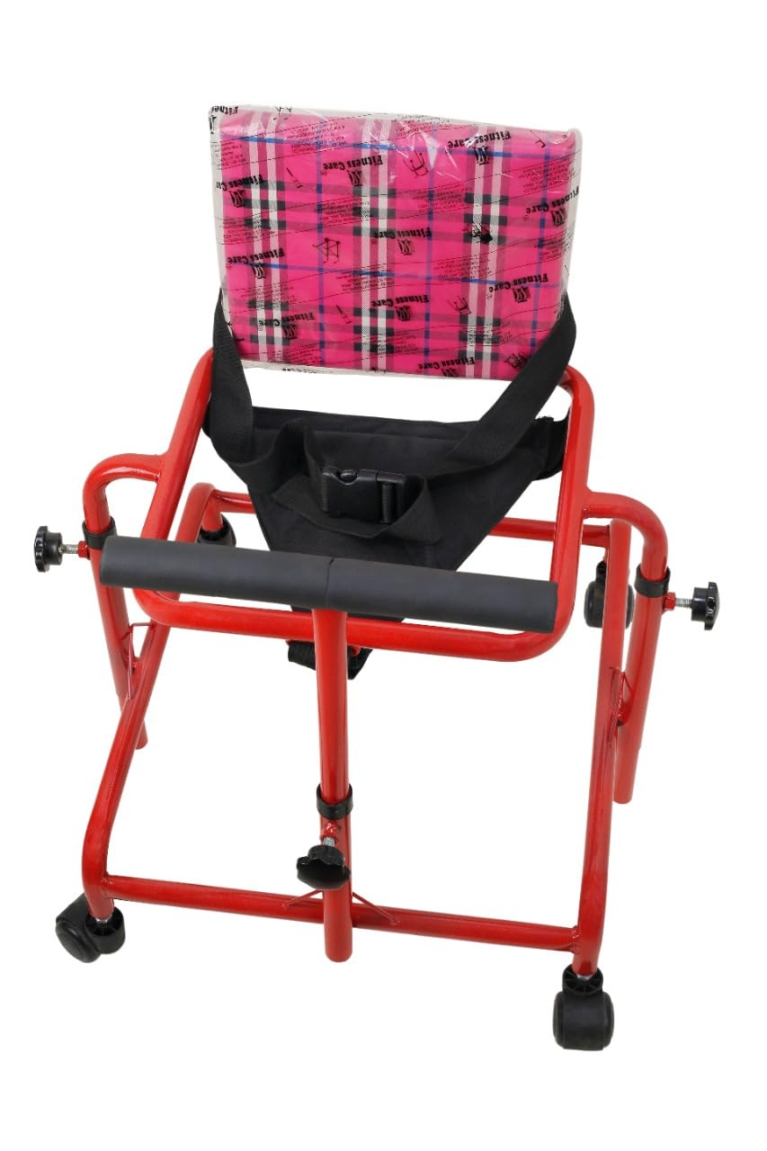 HOSPISAFE® CP Walker for Children (2.0 to 3.0 Feet) with Cerebral Palsy - Height Adjustable, Seat, Body Support, ISO & CE Certified