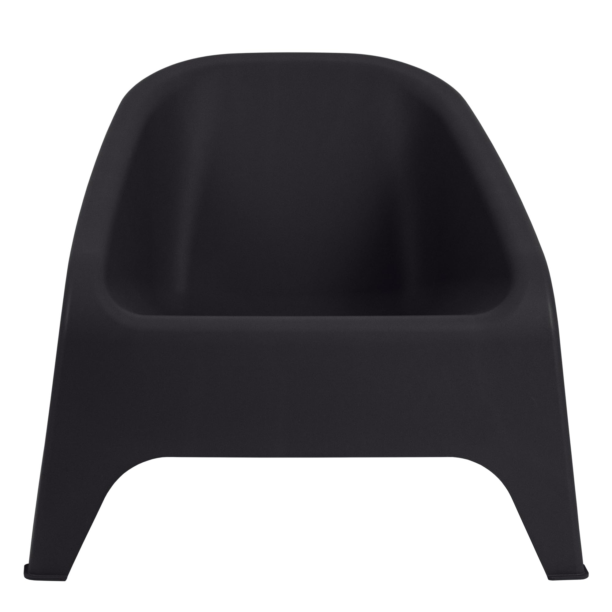 Toomax Poltrona Matera antracite scuro 75,5x78,5x67 cm, poltrona moderna da giardino in plastica riciclata ergonomica