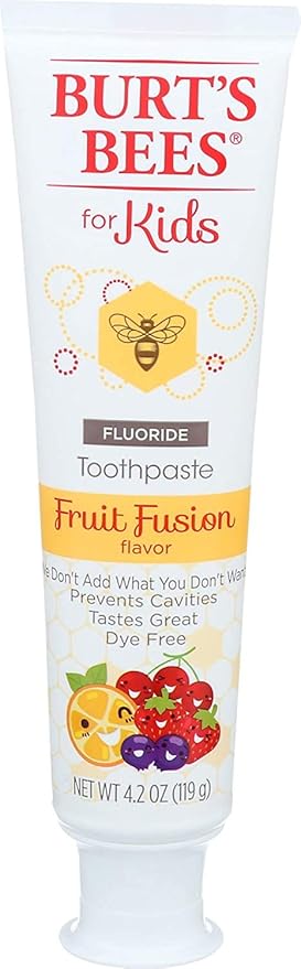 Amazon Com Burt S Bees Pasta De Dientes Para Ninos Sin Fluoruro Fusion De Frutas 4 2 Oz Todo Lo Demas