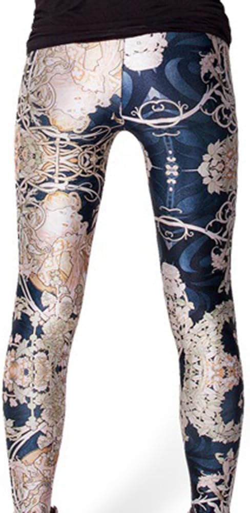 Sister Amy Girl 3D Printed Geometric Figures Ankle Elastic Tights Legging - Image 5