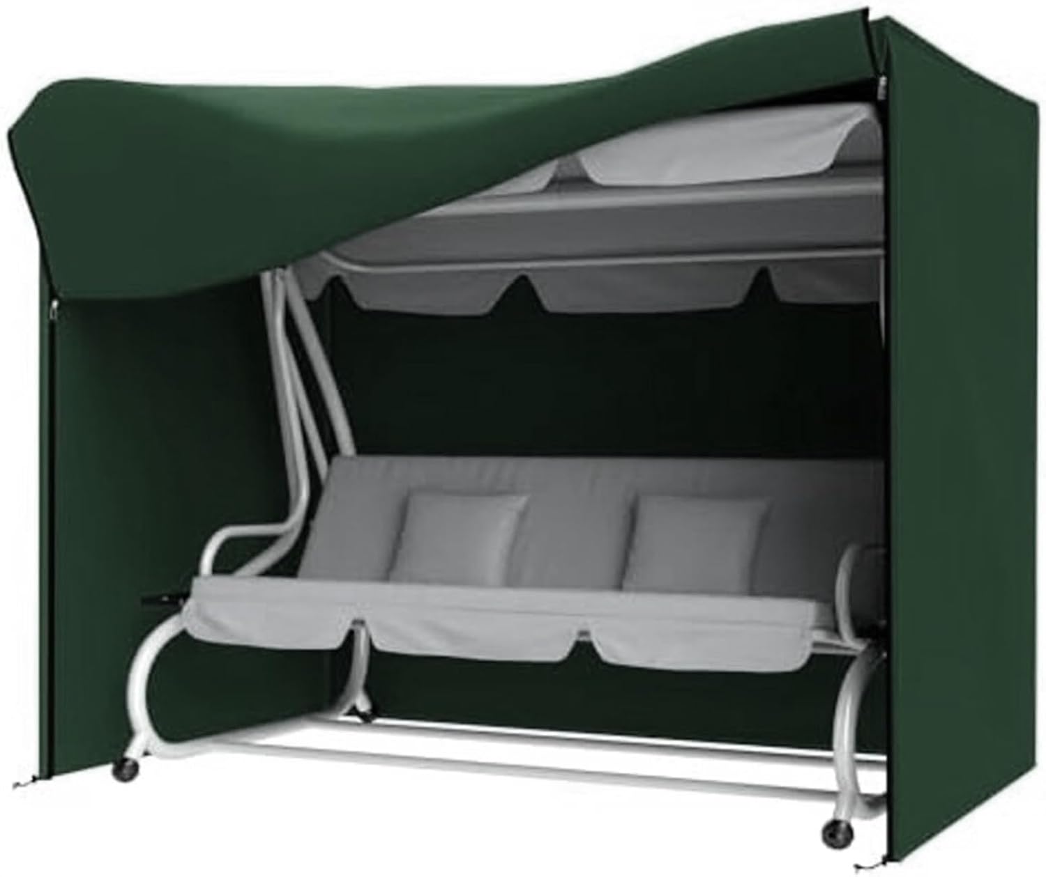 Swing Seat Cover Garden Furniture Outdoor Furniture Cover Patio Swing Cover Garden Relaxation Easy Install Swing Cover(220x145x170CM)