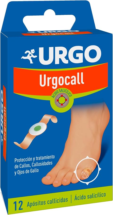 Urgo - Urgocall - Para callos instalados y dolorosos – Con ácido salicílico - Caja de 12 apósitos | Con ácido salicílico para ablandar y eliminar el callo.