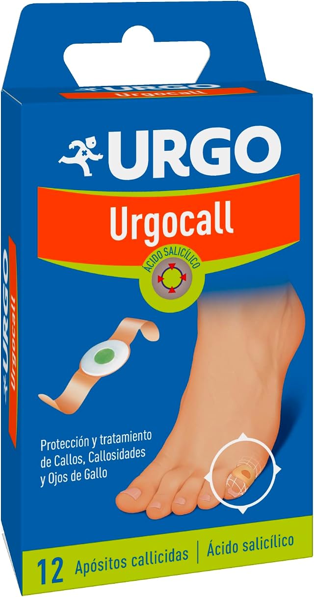 Urgo - Urgocall - Para callos instalados y dolorosos – Con ácido salicílico - Caja de 12 apósitos | Con ácido salicílico para ablandar y eliminar el callo.