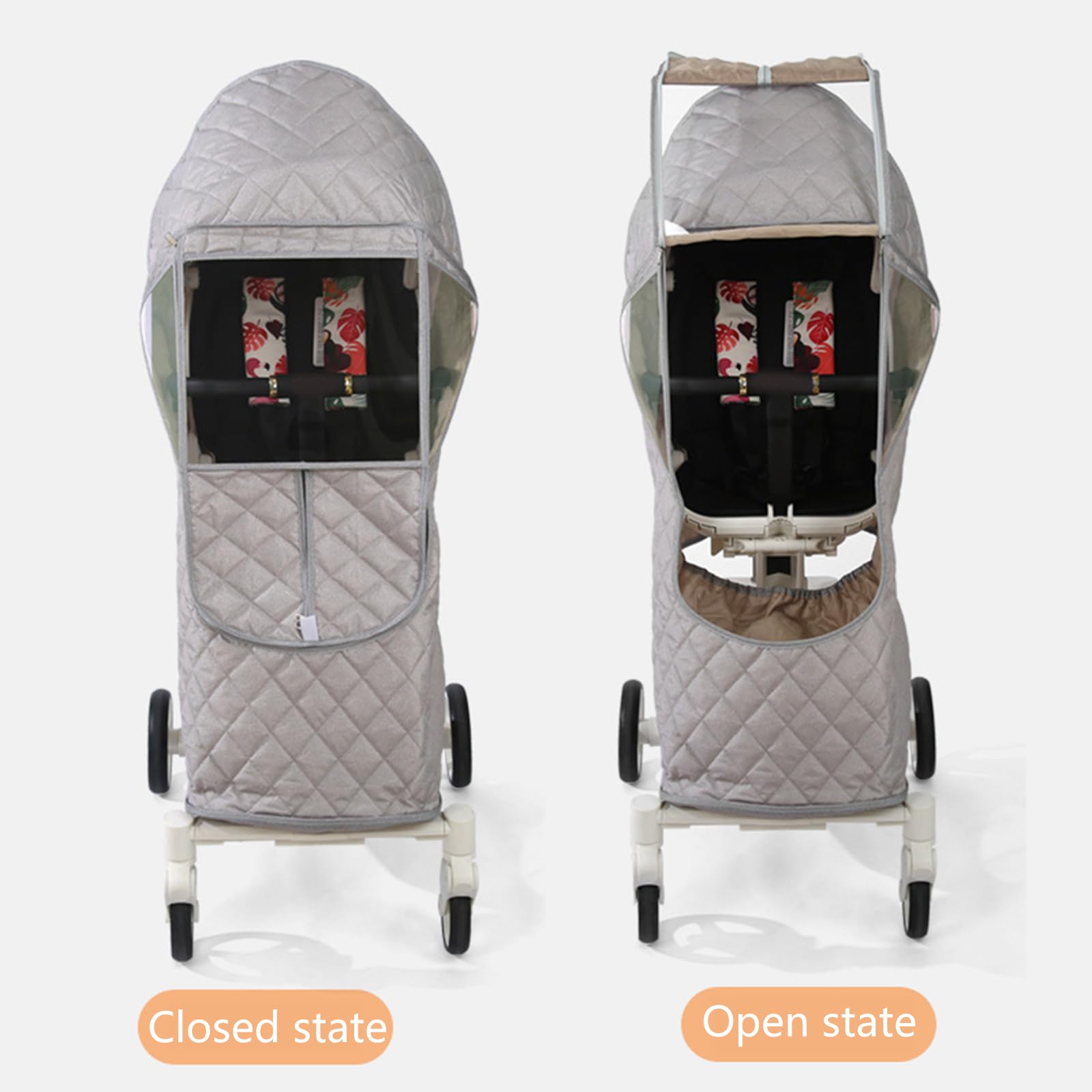 All Inclusive - Copertura antipioggia impermeabile per bambini, antivento, adatta a tutti i passeggini