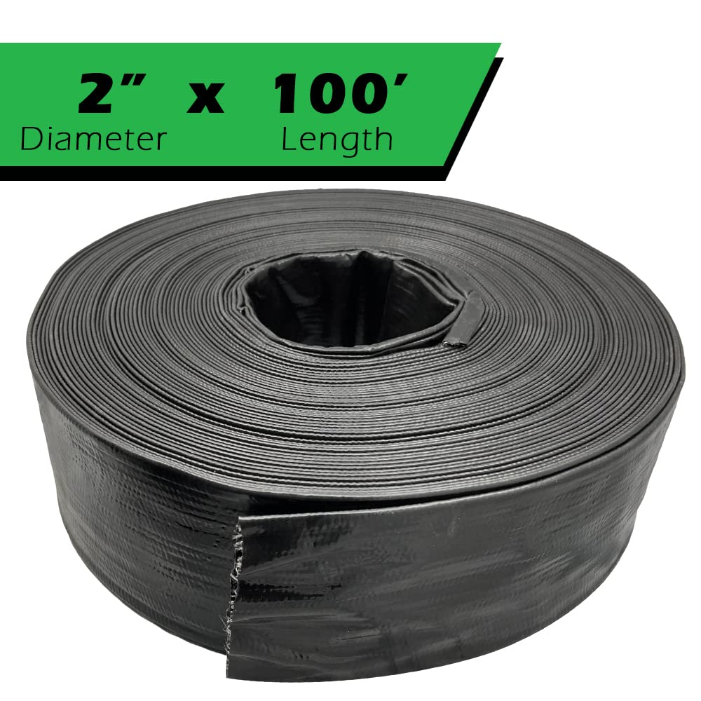 PRAC-0920100 - Manguera de lavado a contracorriente de 2 x 100 pies, color negro, grado comercial, 3 bares, 43,5 psi