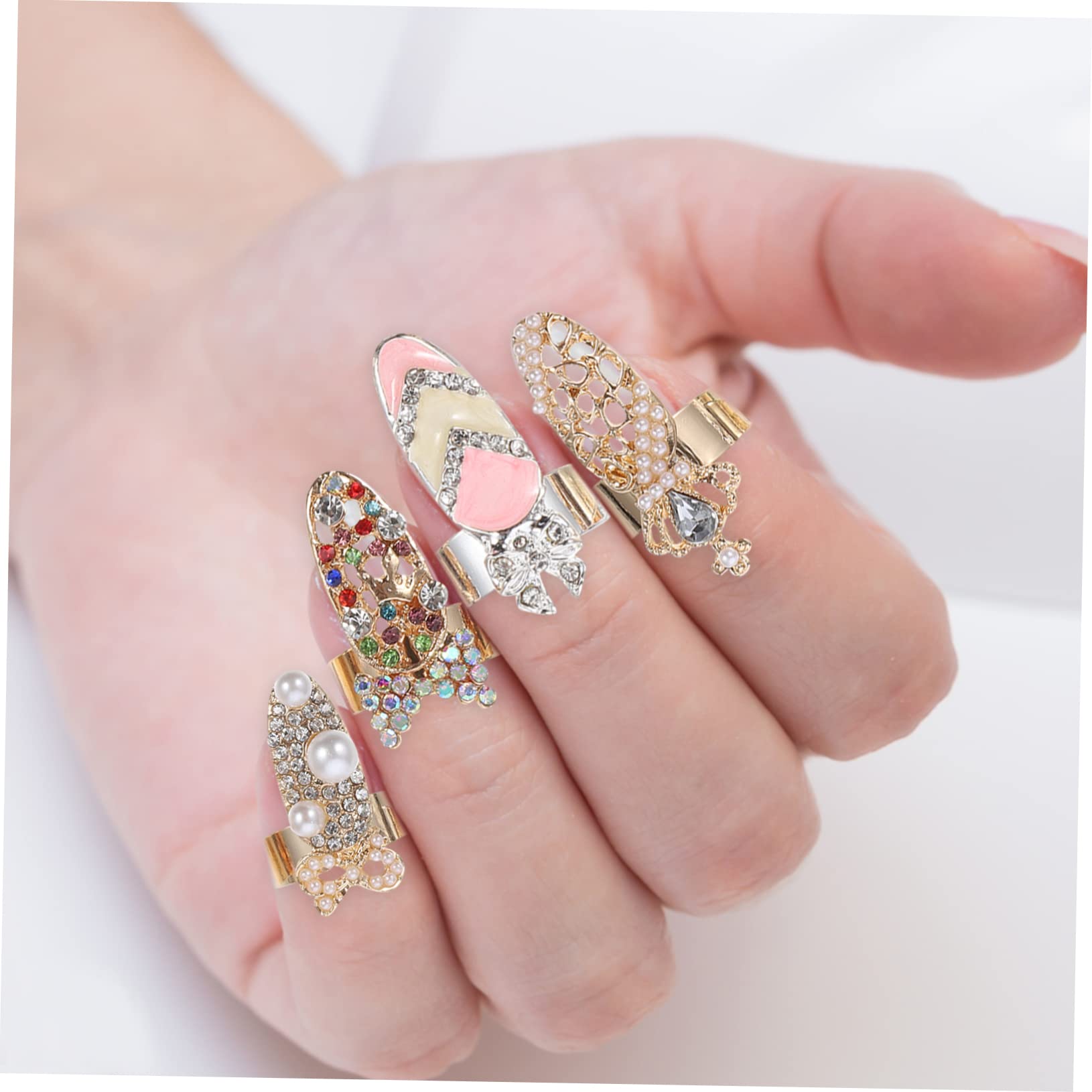 VALICLUD 12piezas Uñas De Cristal Decoración De Manicura Para Mujer Accesorios De Uñas De Joyas De Para Decoración De