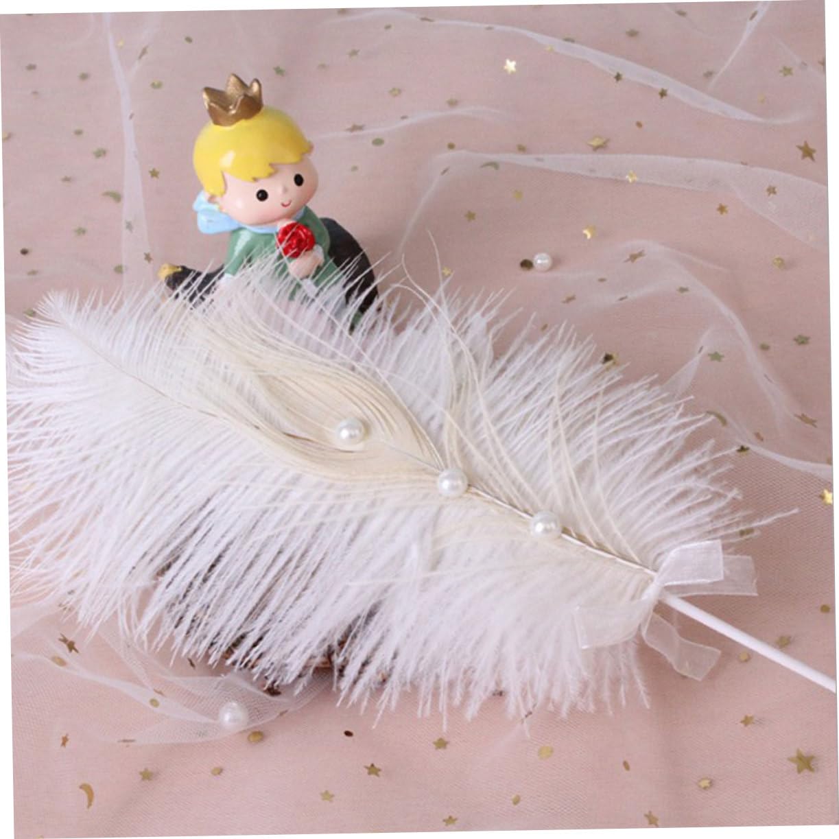 Abaodam 6pezzi Cake Toppers Aesthetic Design Romantic Ostrich Cake Picks for Weddings And Parties Decorativi