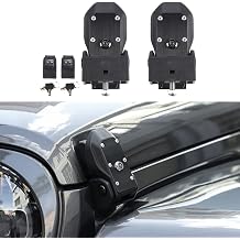 YOCTM Hood Latch Bracket for Jeep Wrangler JL JLU 2018 2019 2020 2021 2022 2023 2024 Hood Lock Catch Set Hood Locks with Key Anti-theft