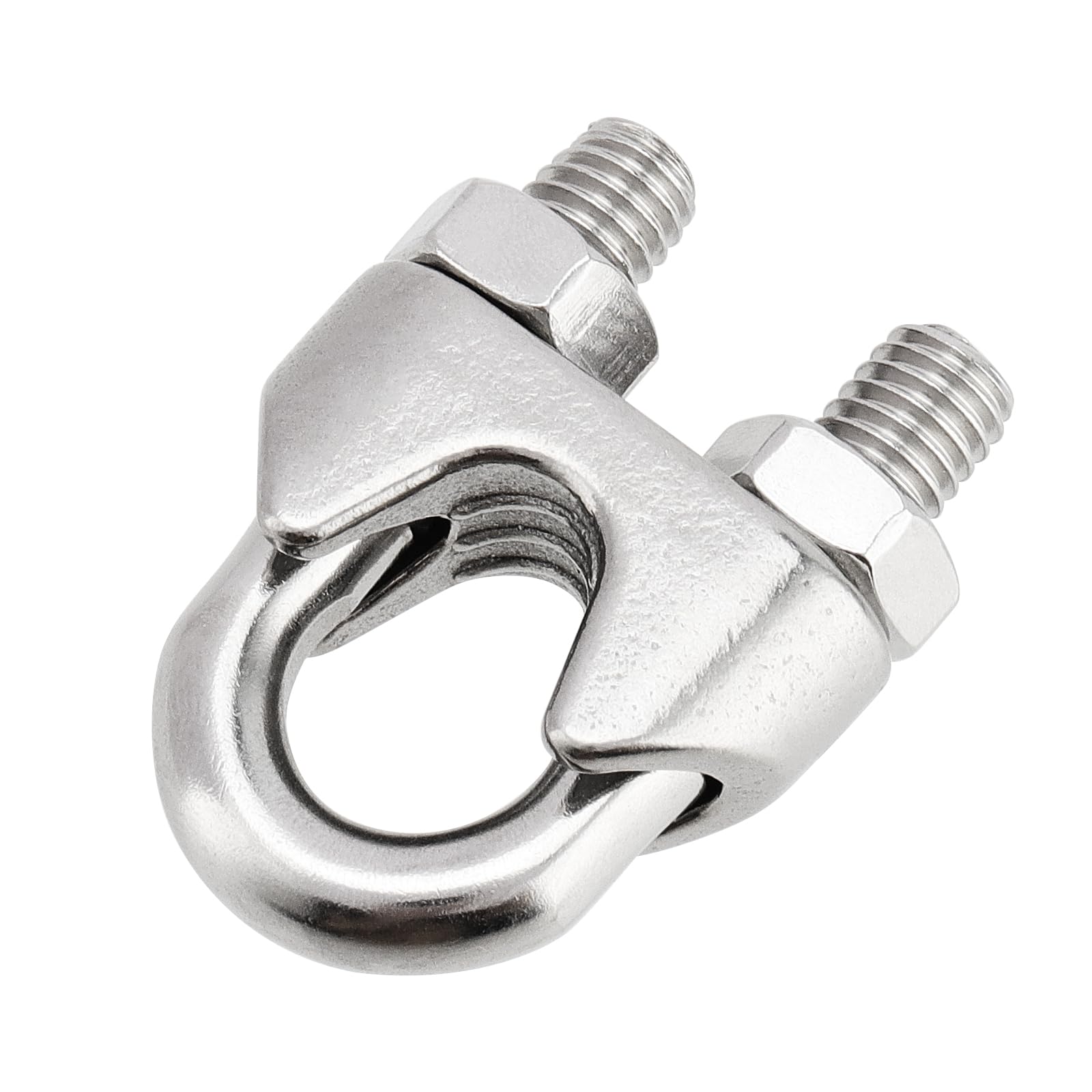 24 Pack 3/8" M10 U Bolt Clamps - 304 Stainless Steel Wire Rope Cable Clips For Rigging