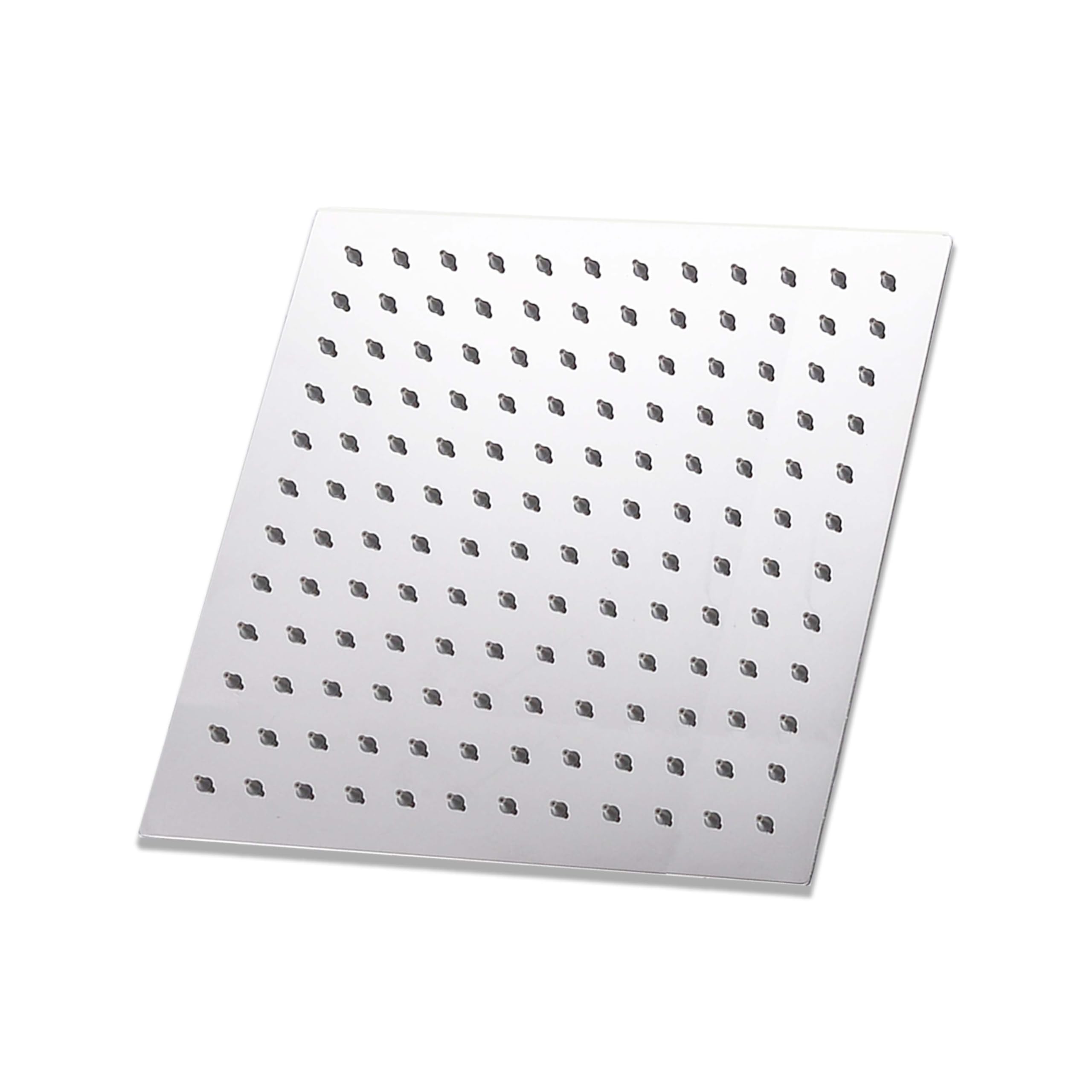 AICA Columna de Ducha Termostática Plata Brillante, 25x25cm Grande Rociador Superior Acero Inoxidable Diseño Sencillo para Baño
