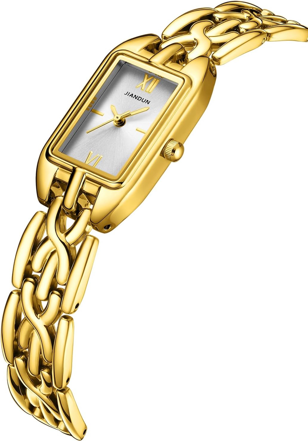 JIANDUN Vintage Petite Rectangular Womens Bracelet Watch, Adjustable Strap, Lady Watch Waterproof Design - Image 2