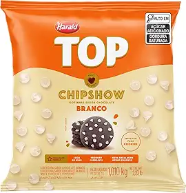 Chocolate Gotas Fracionado Branco Chipshow 1,01Kg Harald