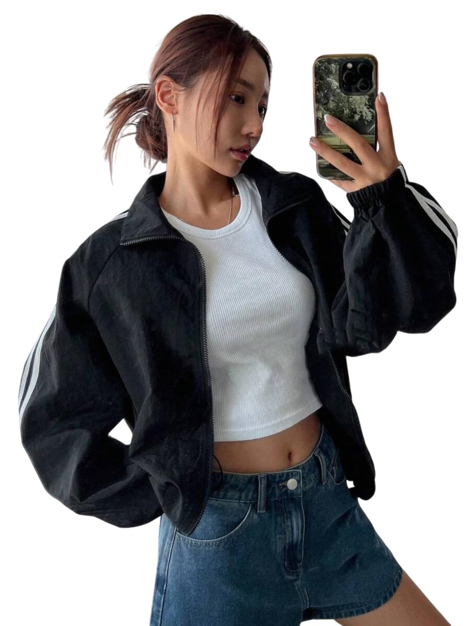 Modern Zip Zipper Jacket,Bomber Jacket,Women Casual Jacket,Jacket18,Zipper Jacket For Women.-picture-49