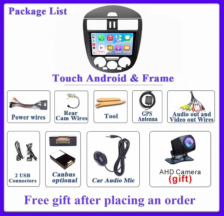 Navegador GPS para evitar perderse en coche con pantalla 2 DIN 7