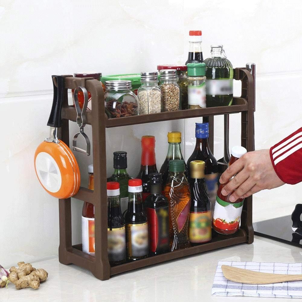 2-poziomowy organizer do szafek kuchennych Spice Organizer Rack Stojak na blat kuchenny Organizator do przechowywania Półka na przyprawy