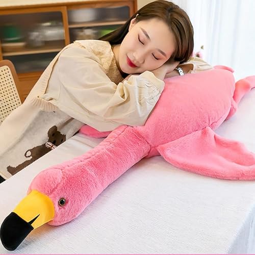 Miniatura 5 de Almohada de peluche de flamenco, lindo juguete de peluche gigante de flamenco, almohada suave para abrazar, almohada de felpa de pato de peluche de