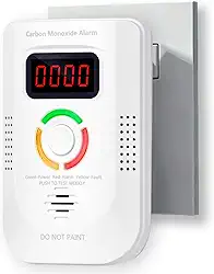 Detectores de monóxido de carbono conectados, alarme com visor digital, alerta sonoro e visual, função de autoteste para casa / cozinha/quarto Co Detector