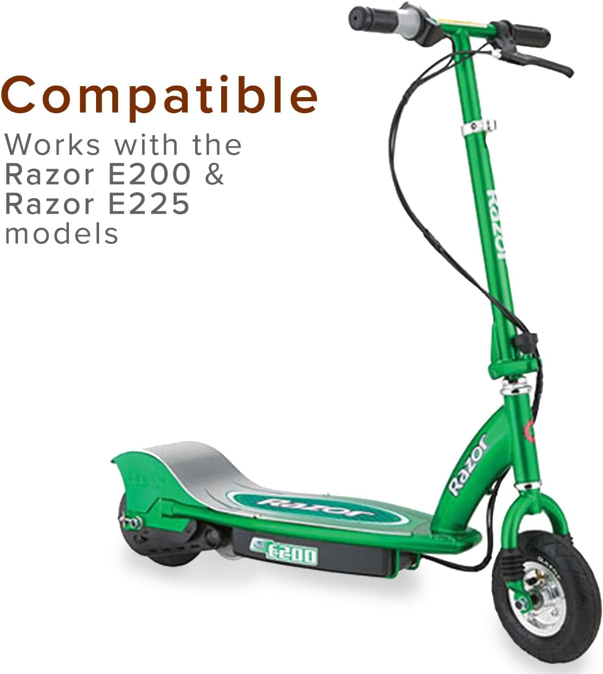 AlveyTech Premium 24 Volt Battery Pack or The Razor E200/E225 Electric Scooter (9 Ah Extended Range Upgrade, Versions 8-12) - Replacement Set of 2 Rechargeable AGM Batteries with Wiring Harness