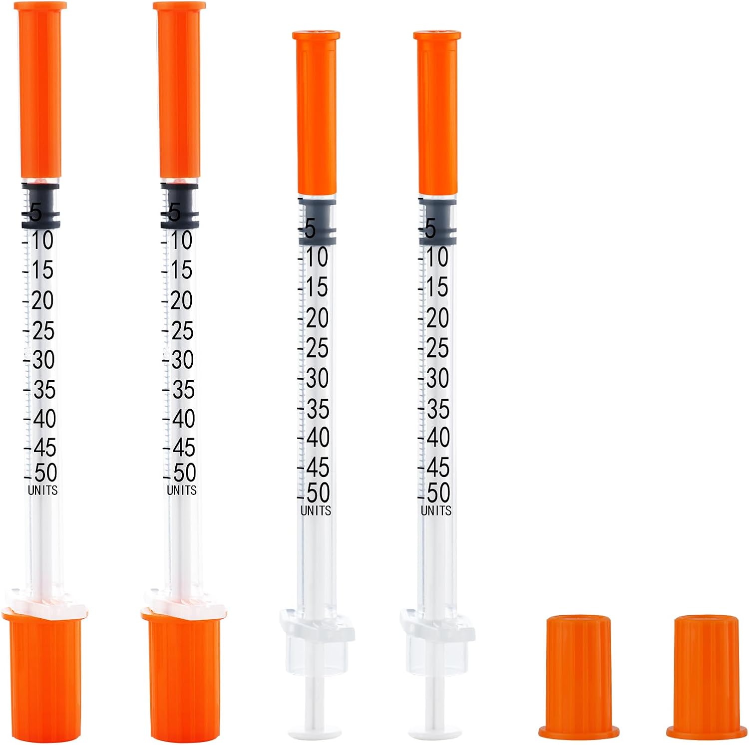 0.5ml Syringes , 32G 0.5cc 1/4 Inch (6mm), Pack of 100 | Lab Disposable Syringe, Individually Sealed Wrapped